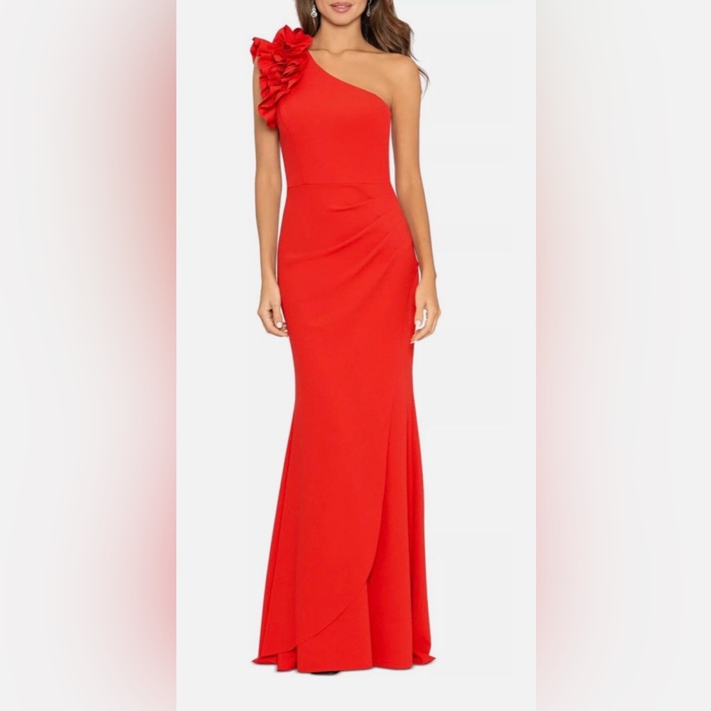 Xscape Vibrant Red Maxi Dress